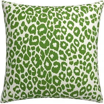 Bietyuio Green Iconic Leopard Print Pillow Cover with Zipper Toss Euro Sham or Lumbar Cushion Cas... | Amazon (US)