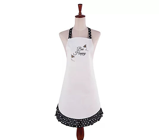 Bee Happy Spring Apron with Ruffles by Valerie - QVC.com | QVC