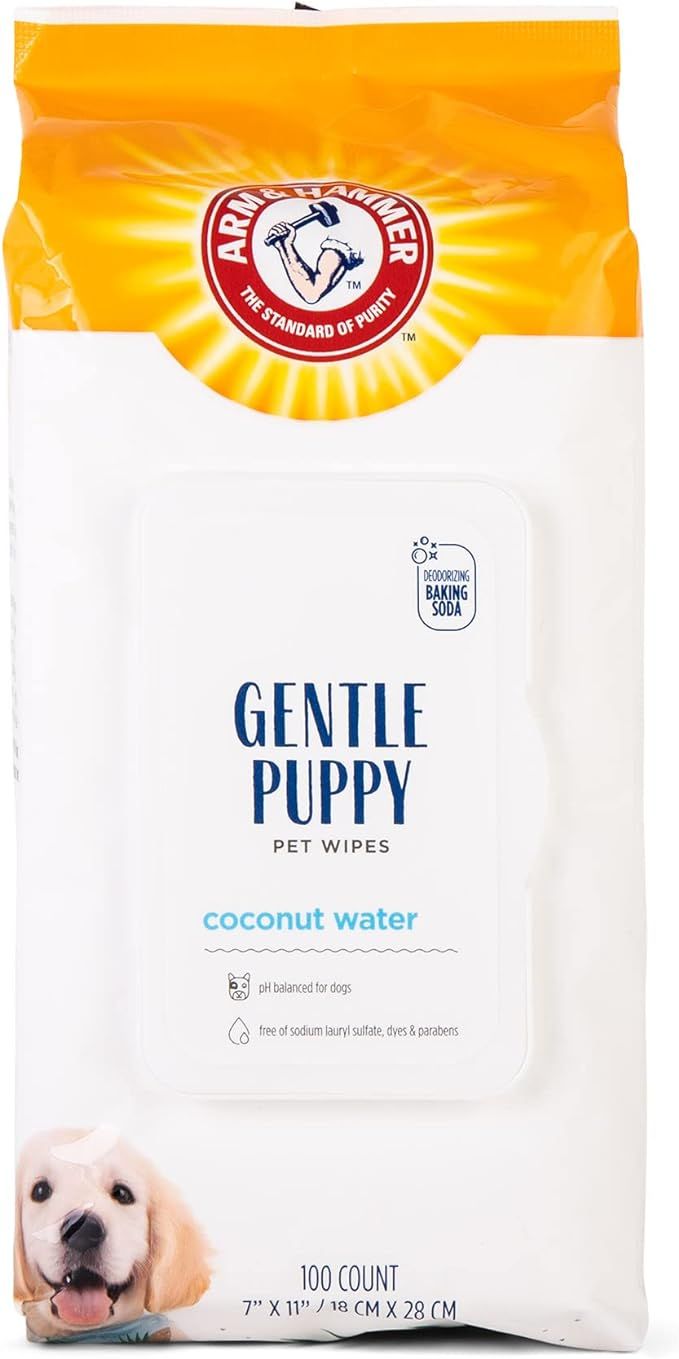 Arm & Hammer for Pets Gentle Puppy Bath Wipes, Coconut Water | All Purpose Puppy Cleaning Wipes R... | Amazon (US)