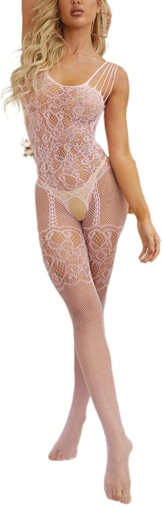 MissDaisy-Women's Sexy Mesh BodyStocking Fishnet Lingerie Bodysuits One Piece Jumpsuit Underwear ... | Amazon (US)