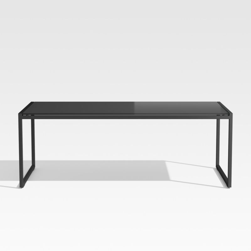 Dune Black Outdoor Coffee Table with Black Painted Glass | Crate & Barrel | Crate & Barrel