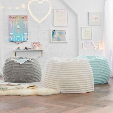 Channel Cloud Light Gray Bean Bag Chair | Pottery Barn Teen | Pottery Barn Teen