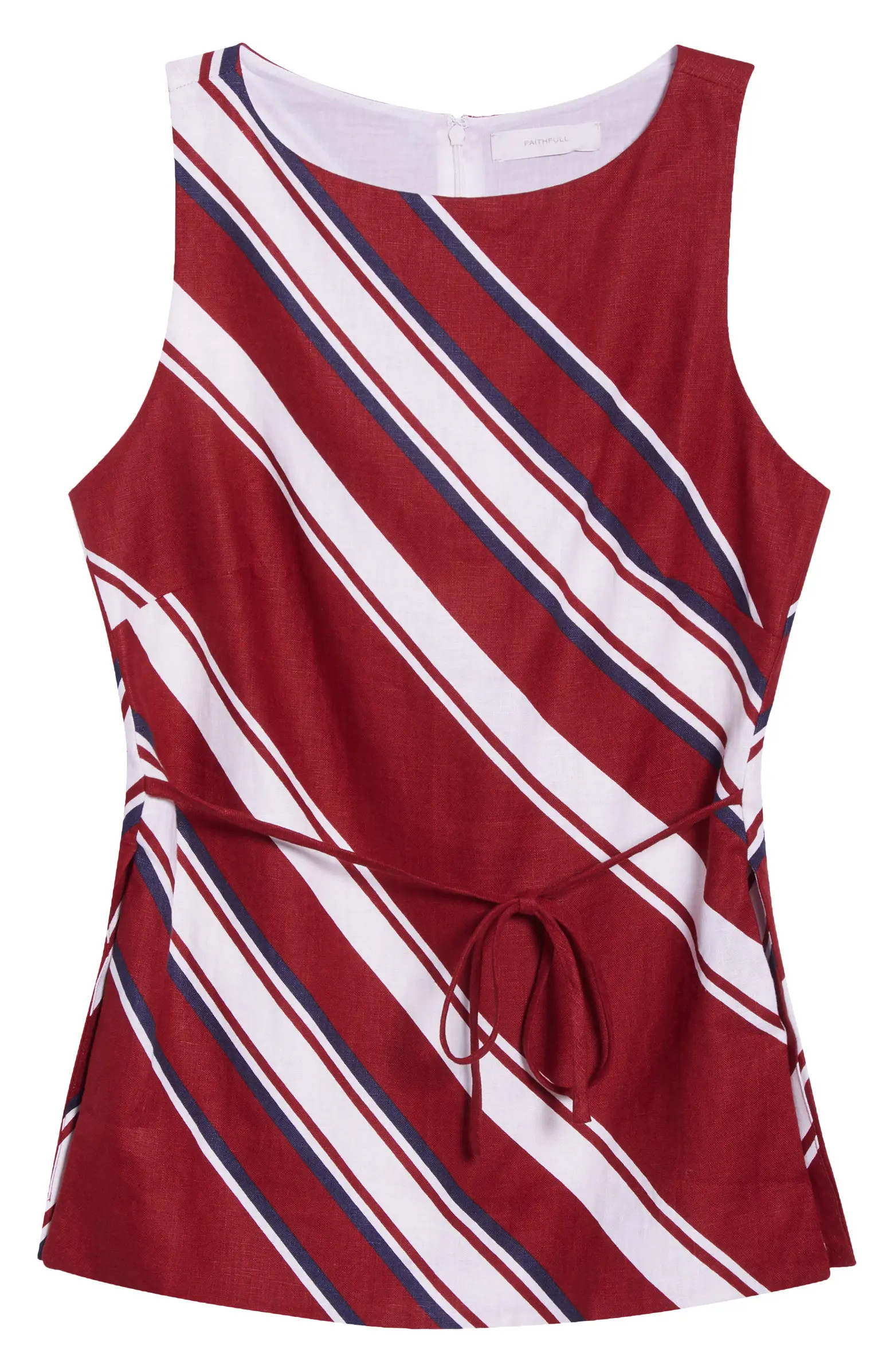 Faithfull the Brand Miel Tie Waist Sleeveless Top | Nordstrom | Nordstrom