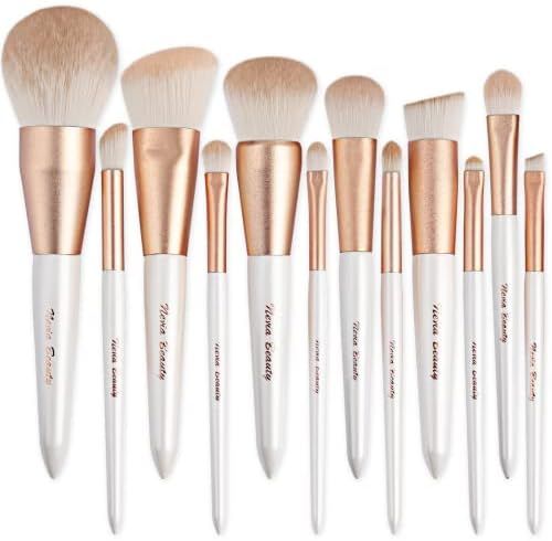 Makeup Brushes Set, EVRCHGIEA 12pcs Premium Eye Shadow, Eyebrows, Eyeliner, Concealer, Lip Liner... | Amazon (US)