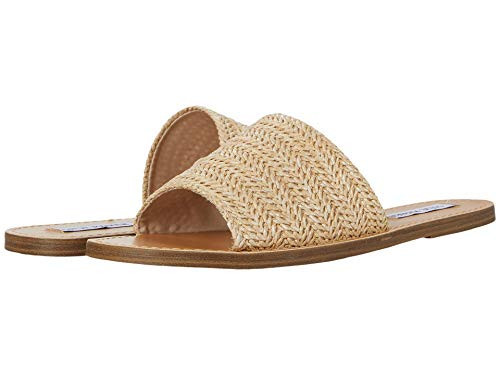 Steve Madden Grace Slide Sandal Natural Raffia 9 M | Amazon (US)