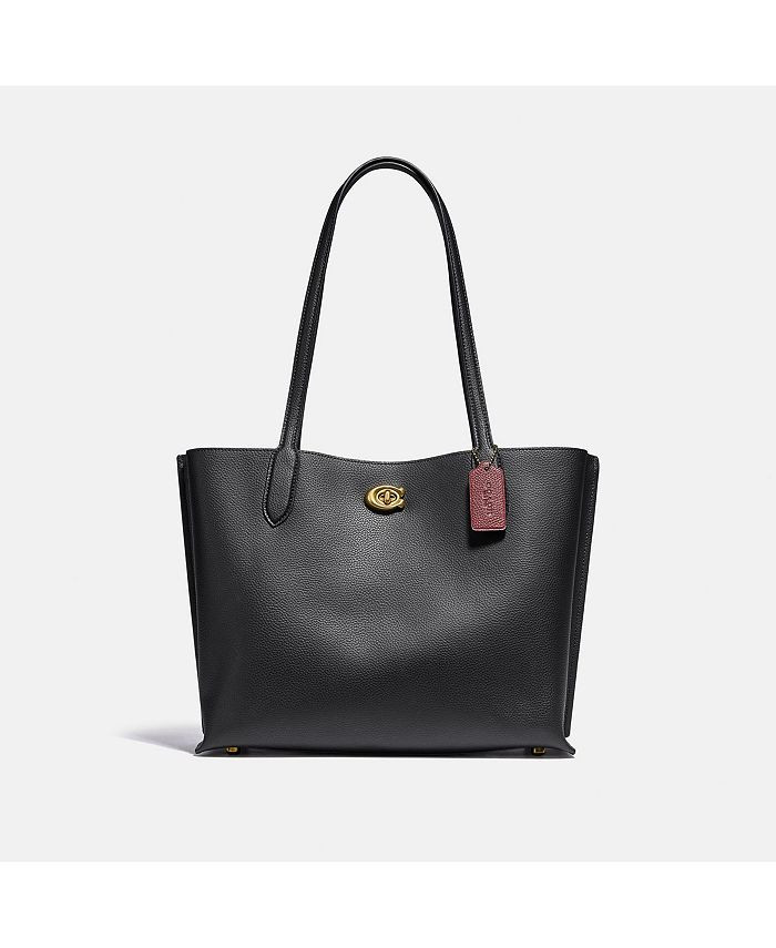 COACH Polished Pebble Leather Willow Tote & Reviews - Handbags & Accessories - Macy's | Macys (US)