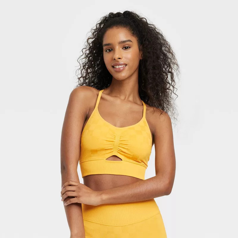 Women's Jacquard Seamless Longline Bra - JoyLab™ | Target