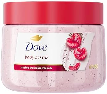 Dove Cherry & Chia Milk Body Scrub Exfoliates and Deeply Nourishes for Smooth, Radiant Skin 15 oz | Amazon (US)