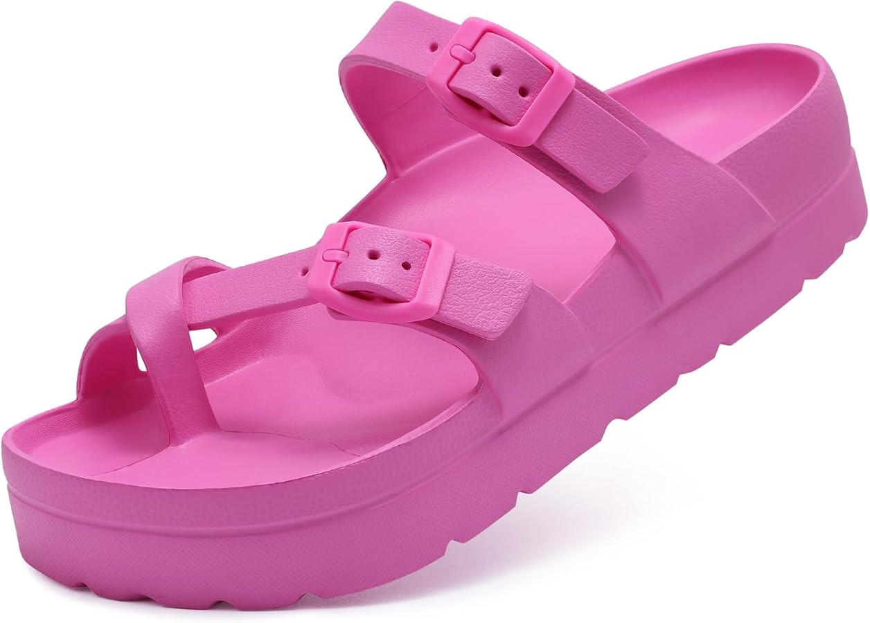 Goosecret Women's Platform Sandals with Arch Support Comfortable Foam Slides Summer Beach Sandals... | Amazon (US)