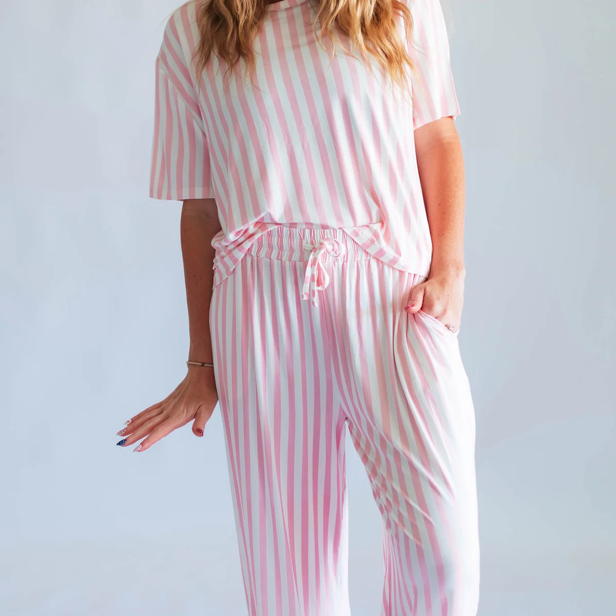 Women's T-Shirt and Pants Set in Poppy | Silks Design