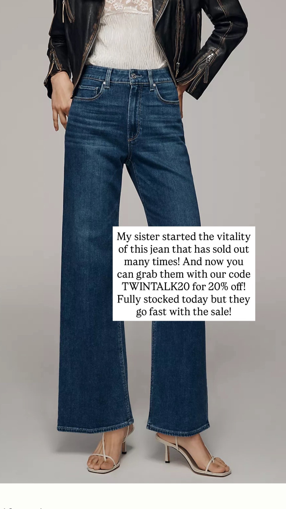The Jeans that fit everyone! Now 20% off with code TWINTALK20

They are the first ones linked but we added more designer denim we love 

#LTKdayinmylife #LTKootd #LTKmomlife