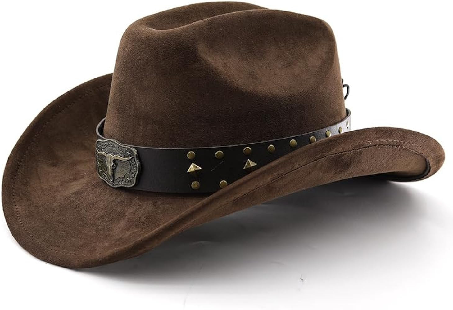 LIDHAY Cowboy Hat for Women Men with Shapeable Wide Brim Western Suede Hat for Cowboys and Cowgir... | Amazon (US)