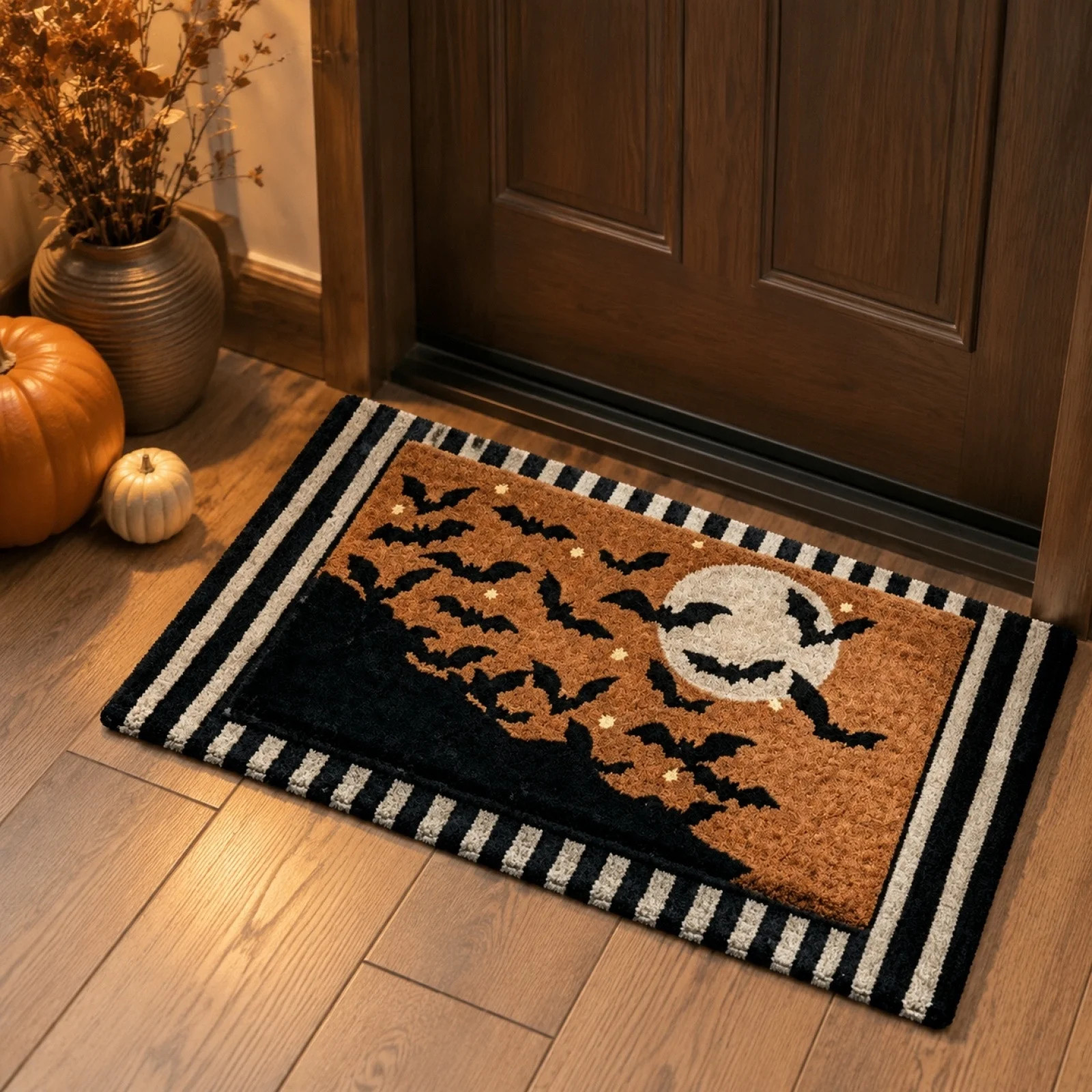 Halloween Door Mat,Halloween Rug,Halloween Porch Decor,Welcome Front Doormat Linen Rubber Layered Mats Nonslip Washable Halloween Decor For Front Porch Entryway - Walmart.com | Walmart (US)