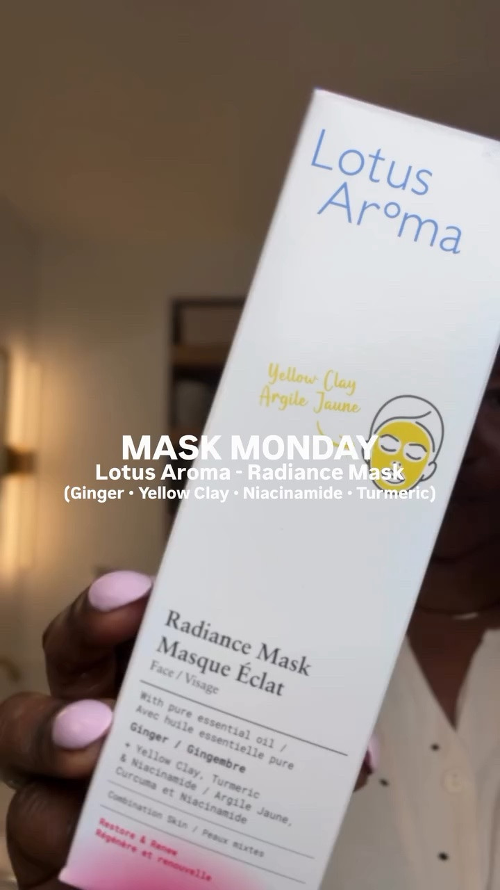 Diving into today’s routine with @lotusaroma_canada yellow clay mask. It’s packed with ginger, niacinamide, and turmeric basically a powerhouse cocktail for a bright, healthy glow.

Consider this my official Sunday reset extension. 
Tell me below: are you team clay mask or team sheet mask? 👇🏾

#MaskMonday #Skincare #AttainableLuxury #HealthyGlow #LotusAroma
