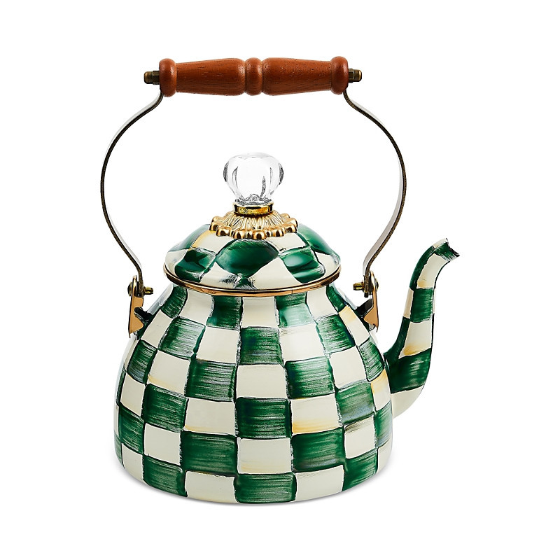 MacKenzie-Childs Emerald Check 2-Quart Tea Kettle | Bloomingdale's (US)