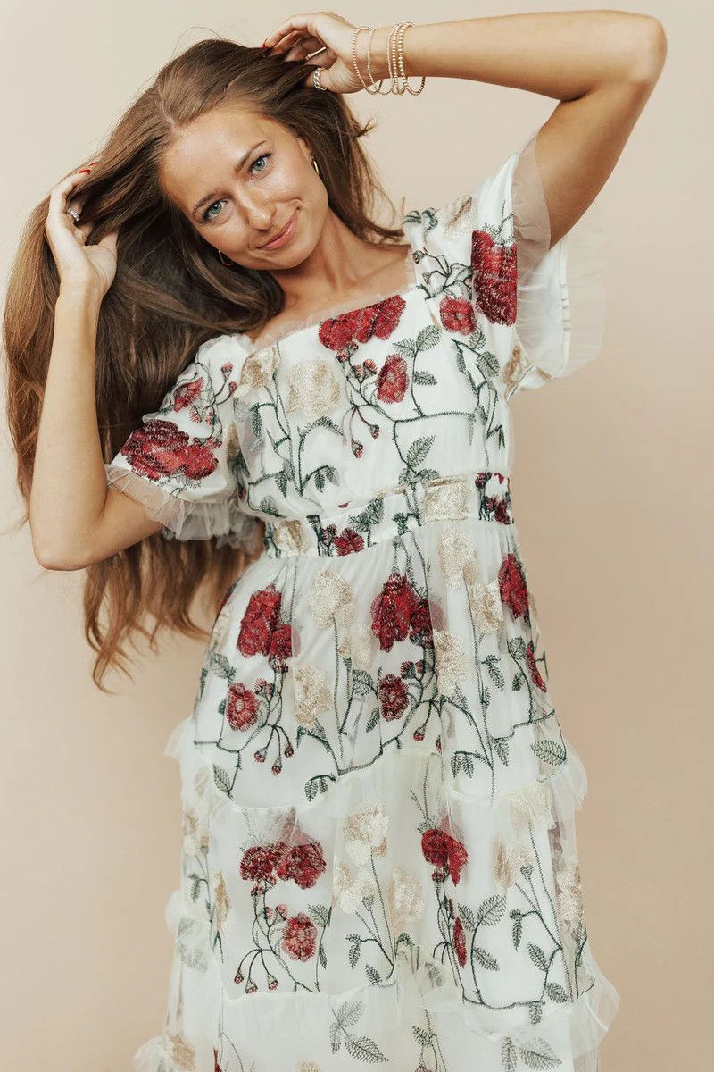 La Vie En Rose Embroidered Maxi | Henly