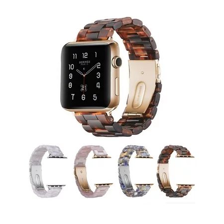 Spencer Tortoise Shell Resin Apple Watch Bands 38mm/40mm Women Men, Sport Replacement Wristband Stra | Walmart (US)