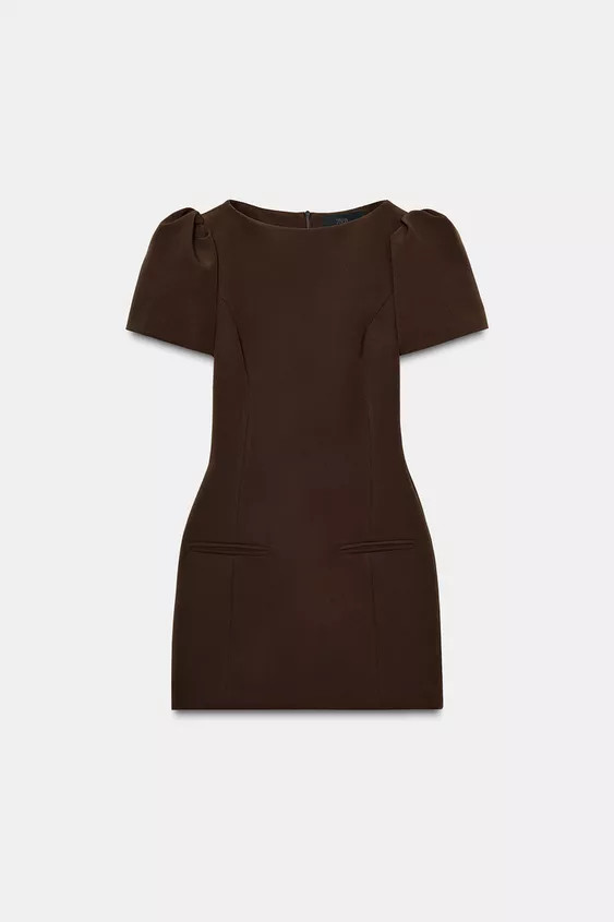SHORT DRESS WITH PLEATS AND POCKETS | Zara UK