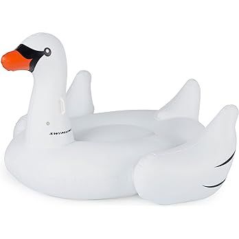 SWIMLINE Original 90621 Giant Inflatable Swan Pool Float Floatie Ride-On Lounge W/Stable Legs Win... | Amazon (US)