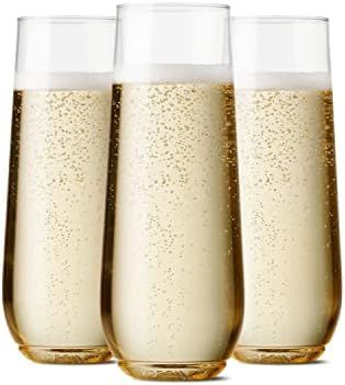 TOSSWARE POP 9oz Flute, Premium Quality, Recyclable, Unbreakable & Crystal Clear Plastic Champagn... | Amazon (US)