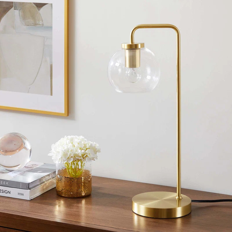 Modway Silo Glass Globe Glass and Metal Table Lamp | Wayfair North America