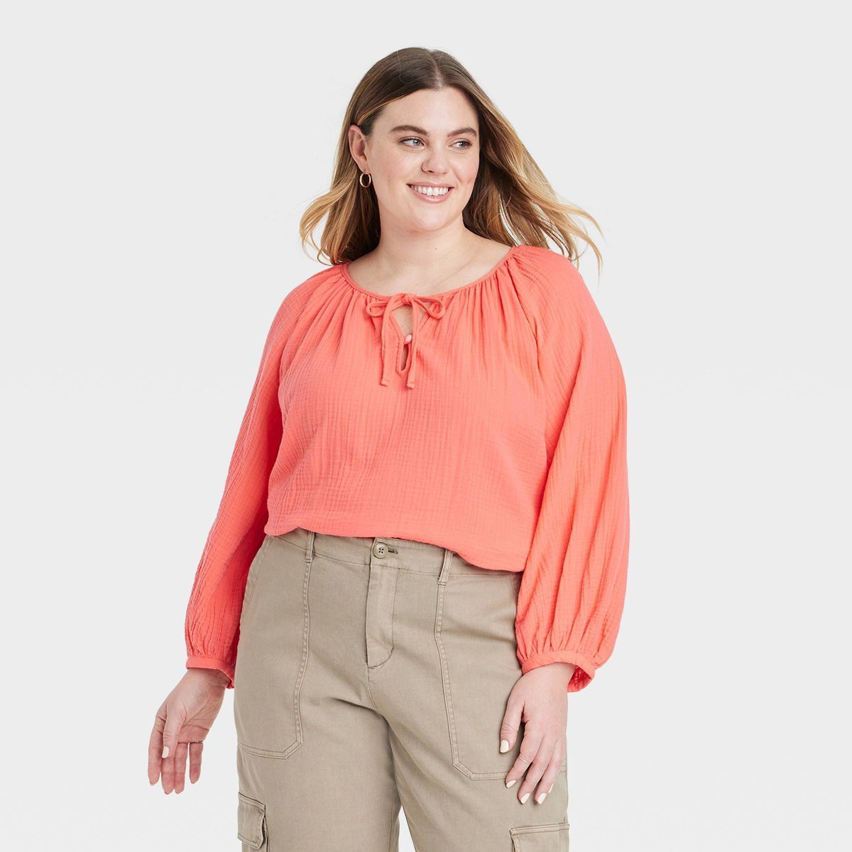 Women's Balloon Long Sleeve Everyday Blouse - Universal Thread™ | Target