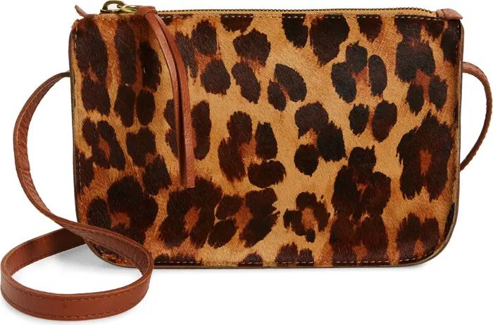 Madewell Simple Leopard Print Genuine Calf Hair Crossbody Bag | Nordstromrack | Nordstrom Rack