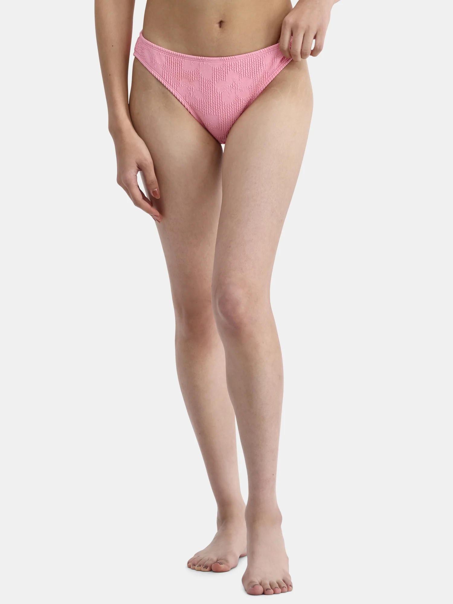 No Boundaries Women's Hibiscus Pucker Low Waist Bikini Bottoms, Sizes XXS-XL | Walmart (US)