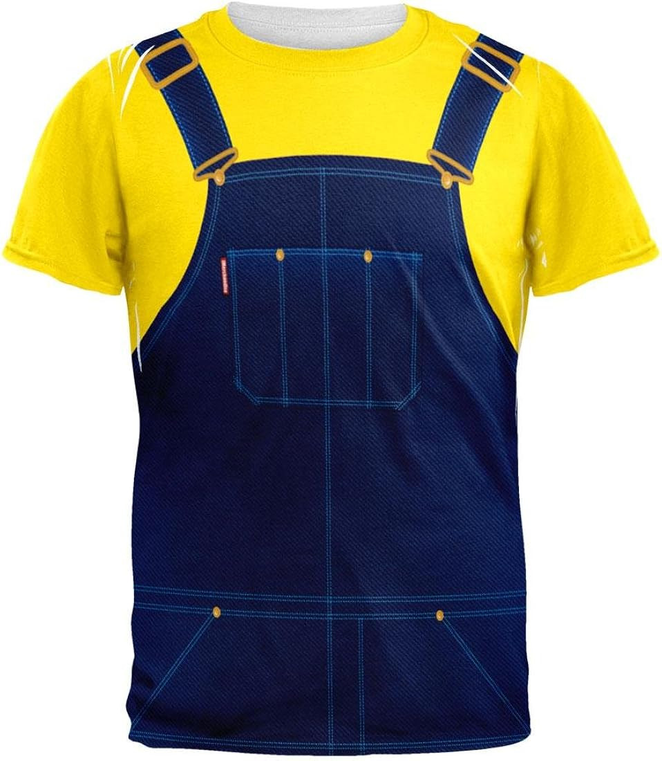 Old Glory Halloween Overalls White T-Shirt Costume All Over Adult T-Shirt | Amazon (US)