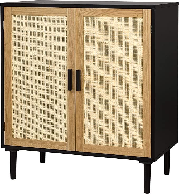 Finnhomy Sideboard Buffet Cabinet, Kitchen Storage Cabinet with Rattan Decorated Doors, Accent Li... | Amazon (US)