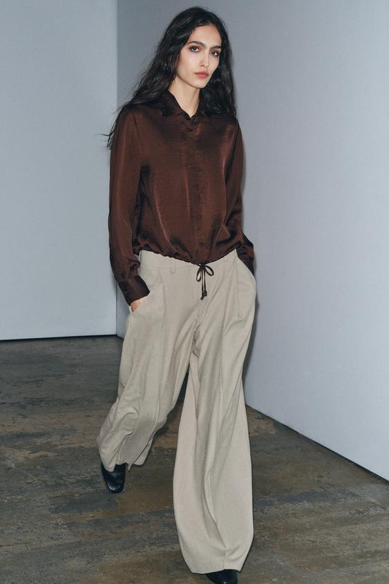 PLEATED WOOL PANTS ZW COLLECTION | Zara US