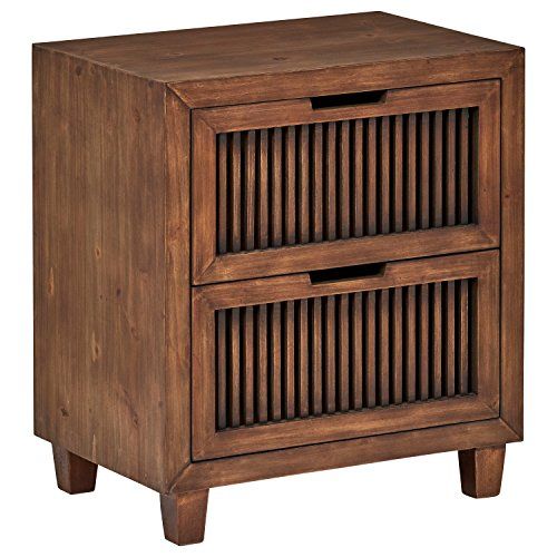 Amazon Brand – Stone & Beam Cabernet Slatted 2-Drawer Cabinet, 23.6"W, Ash | Amazon (US)