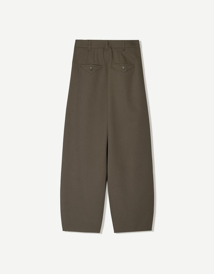 Tailored Hose mit überkreuzter Taille - Damen | Bershka DE