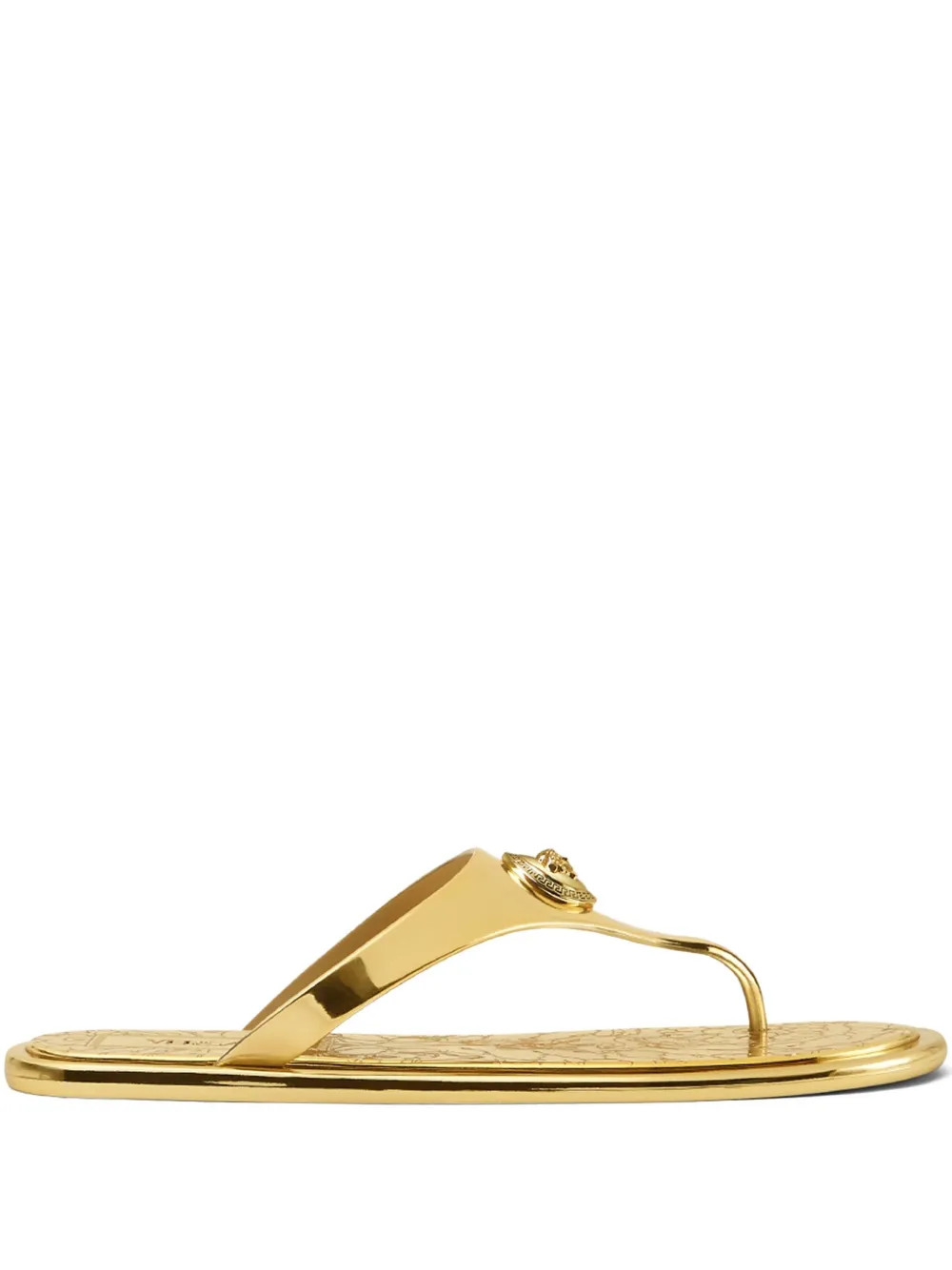 Alia metallic flat sandals | Farfetch Global