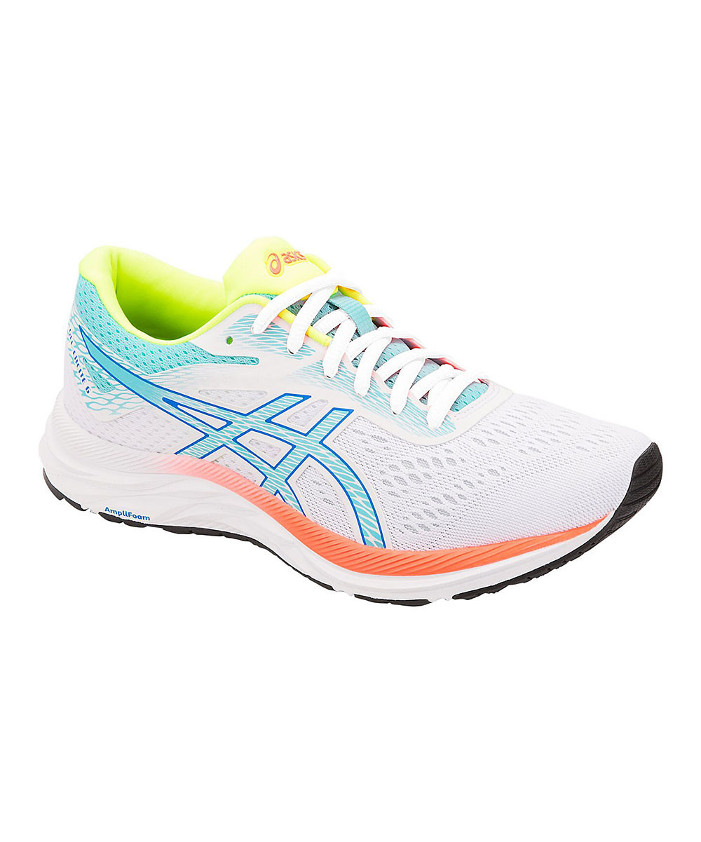 ASICS Women's Running Shoes WHITE/ICE - White & Ice Mint Gel-Excite 6 SP Sneaker - Women | Zulily