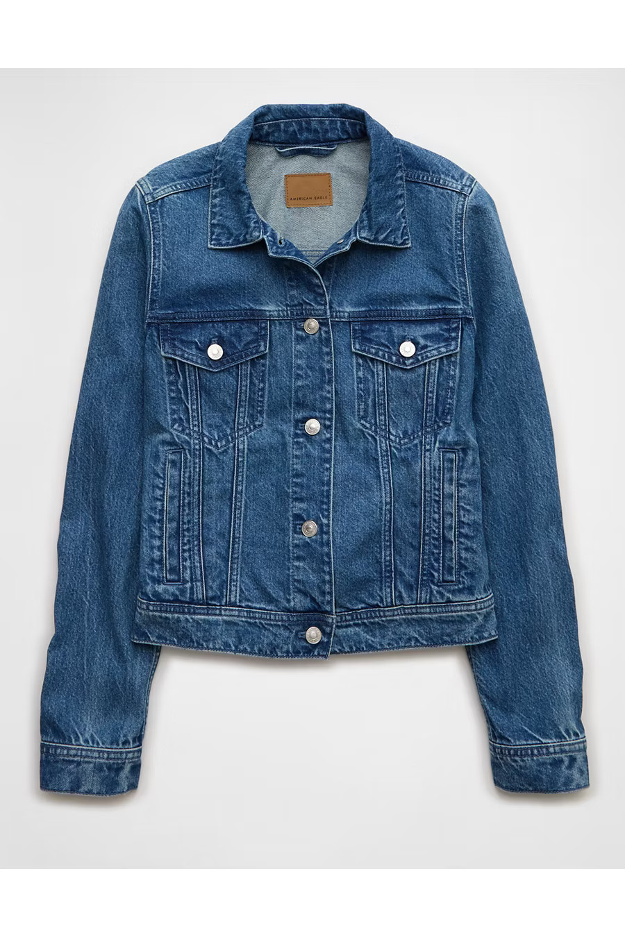 AE Classic Denim Jacket Women's Medium Indigo Wash M | American Eagle Outfitters (US & CA)