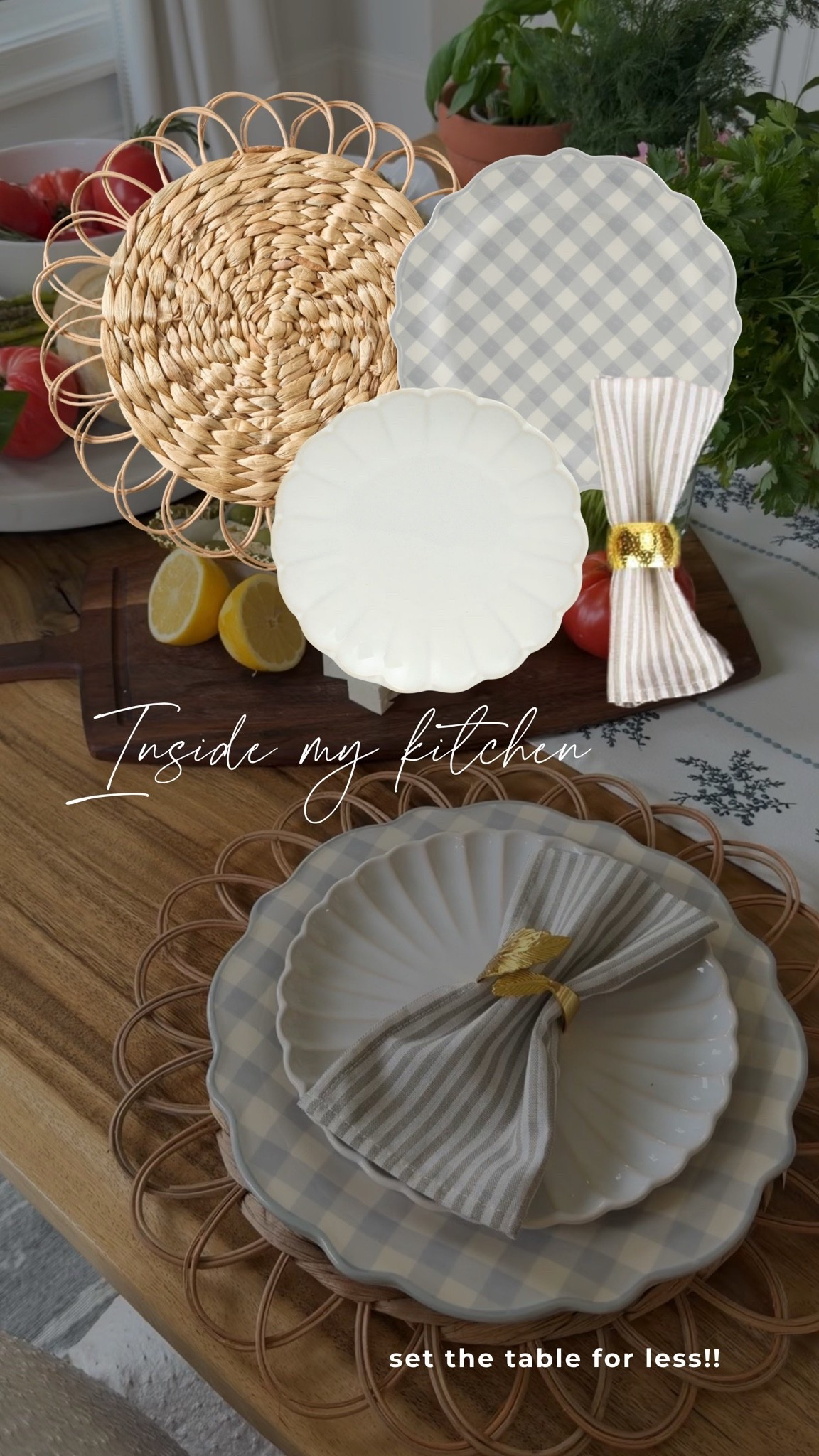 The cutest set for the perfect farmers market tablescape all found on Amazon and Walmart!

#tablescape #walmart #tablesetting #summerdecor #dinnerware #plates

#LTKHome #LTKSeasonal