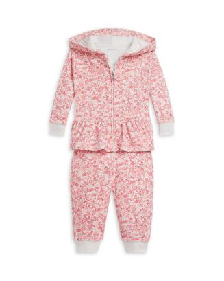 Girls' Floral Velour Full Zip Hoodie & Pant Set - Baby | Bloomingdale's (US)