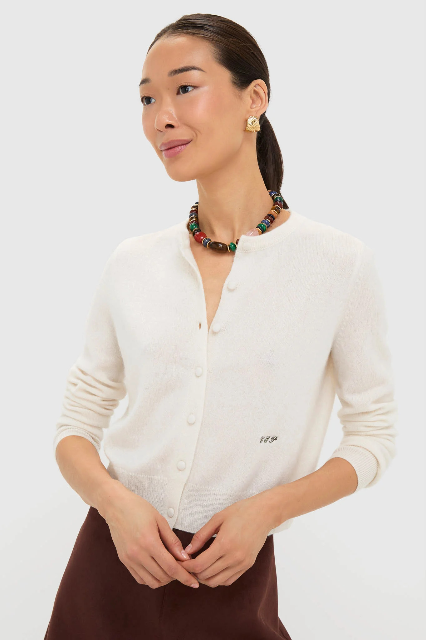 Ivory Cashmere Riley Cardigan | Tuckernuck (US)