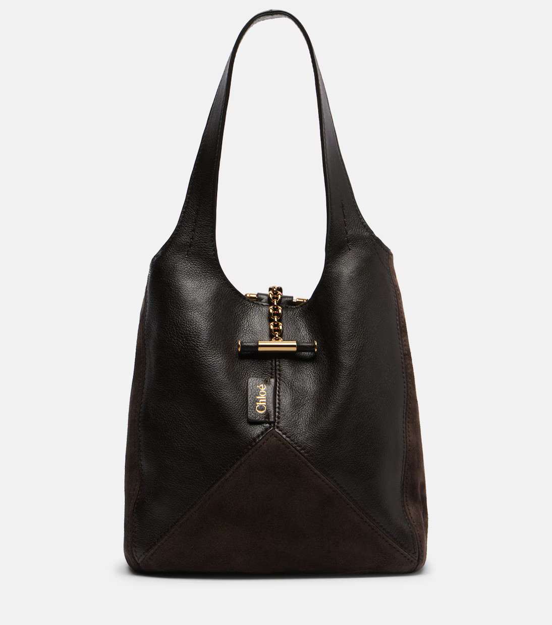 Chloé Balloon Small leather and suede shoulder bag | Mytheresa (US/CA)