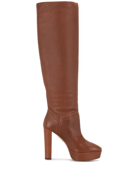 almond toe knee-high boots | Farfetch (US)