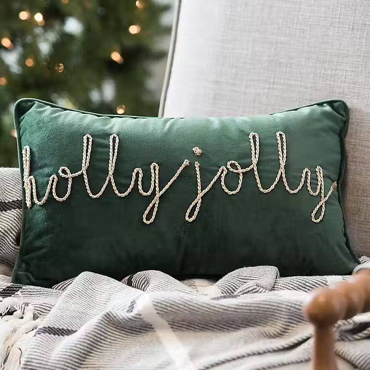 New! Holly Jolly Rope Pillow | Kirkland's Home