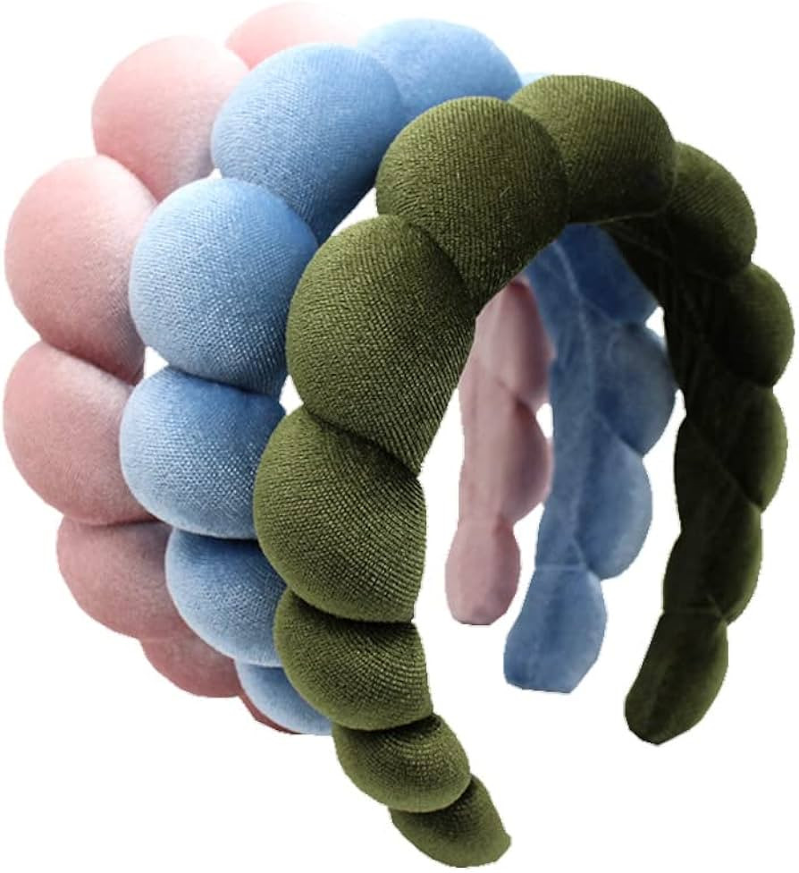 3 Stück Weiches Saugfähiges Haarband, Rutschfest für Hautpflege, Geschwollenes Spa Stirnband, ... | Amazon (DE)