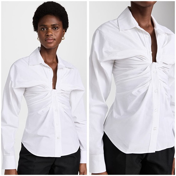 NWT Alexander Wang Open Twisted Front Placket Shirt $325 2 | Poshmark