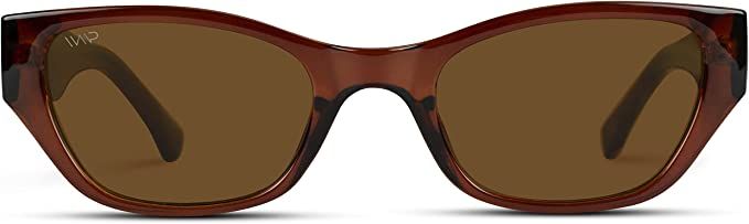 WearMe Pro - Thick Rectangular Trendy Women Sunglasses | Amazon (US)