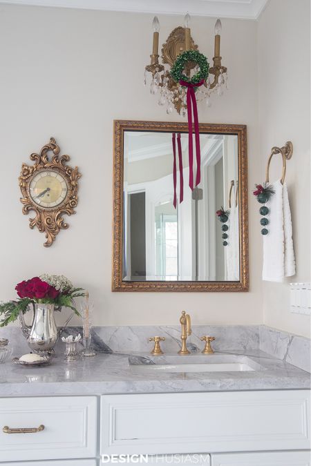 Why limit your holiday cheer to the porch or living room? Spread the joy around with simple and pretty Christmas decorations for the bathroom. 

#LTKHoliday #LTKhome #LTKSeasonal