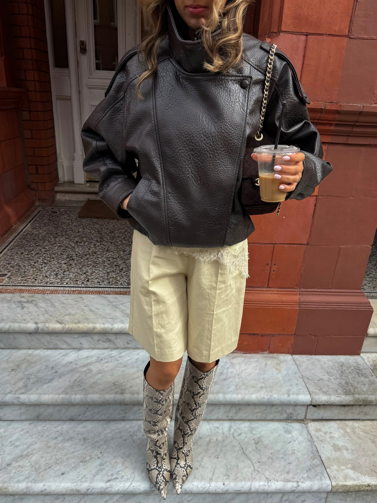 With spring in the air I couldn’t resist styling these yellow Bermuda shorts that I got last year from & Other Stories. It’s still cold so my Zara YSL inspired oversized faux leather jacket is the perfect layering piece. I just love the pop of snake print too with these H&M knee high boots. 

#LTKootd #LTKspringtrends #LTKspring