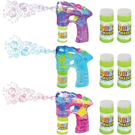 ArtCreativity Bubble Blaster Toy Set of 3 – Light-Up Bubble Guns with Sound Effects, Includes Bubble Solution, Fun Indoor/Outdoor Toy for Kids | Walmart (US)