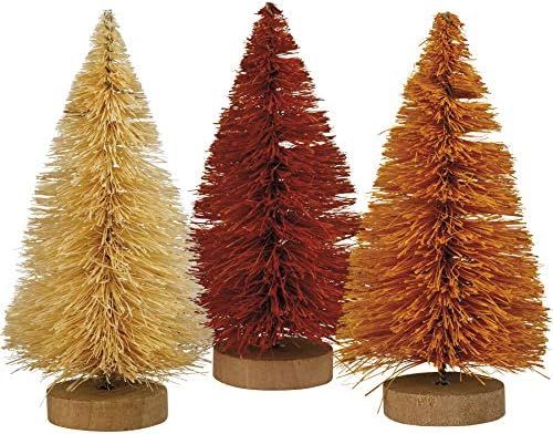 Primitives by Kathy Set 3 Autumn Small Bottle Brush Trees - Fall Colors - 3.5 Inches Tall | Amazon (US)