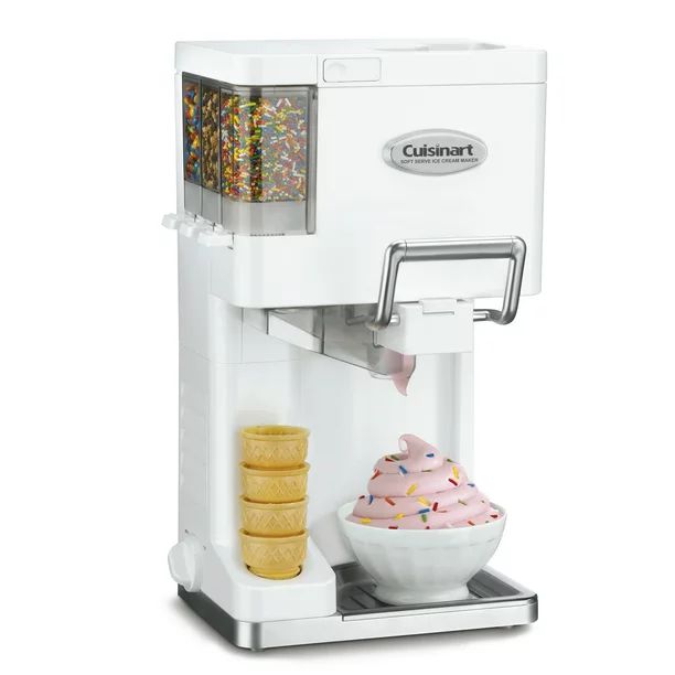 Cuisinart ICE-45 Mix It In Soft Serve 1-1/2-Quart Ice Cream Maker, White | Walmart (US)
